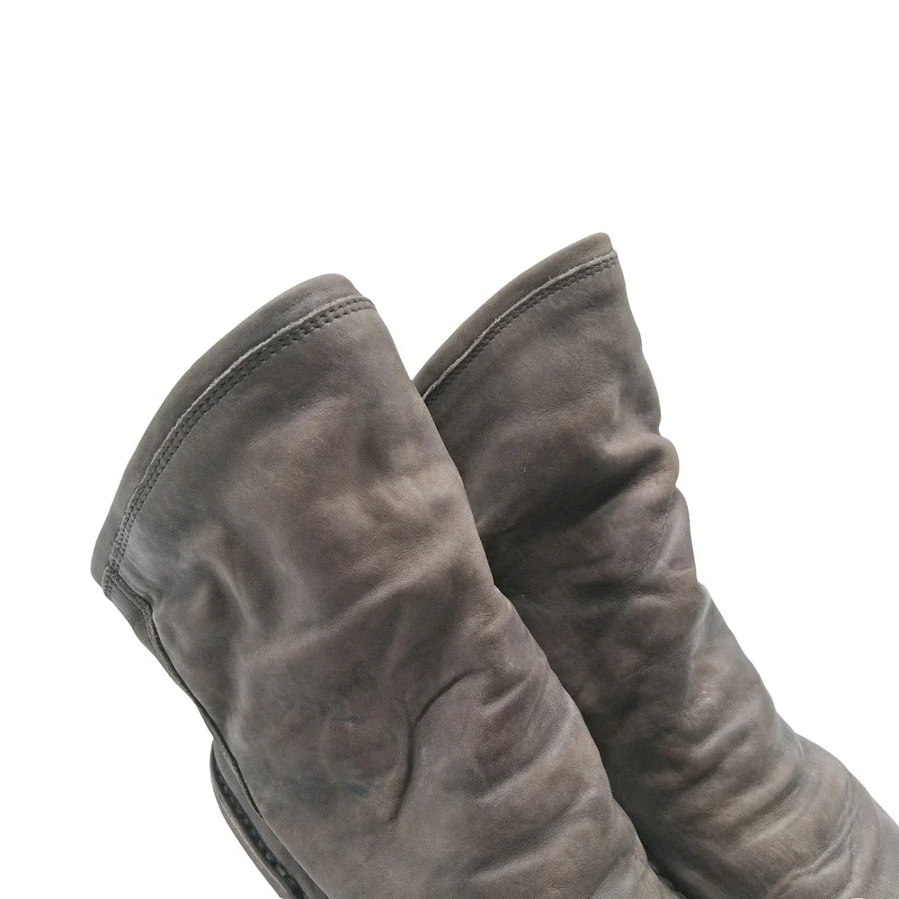 Trippen Boots Womens Size 9 Brown Leather Wedge Ankle Pull On Casual Booties